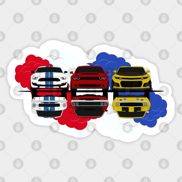 Muscle Cars Sticker by AutomotiveArt